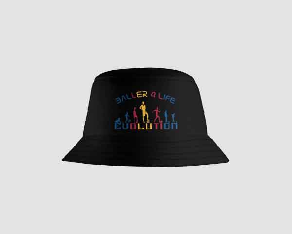 Black Bucket Hat Front B4L Barcelona