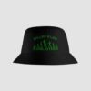 Black Bucket Hat Front B4L Green