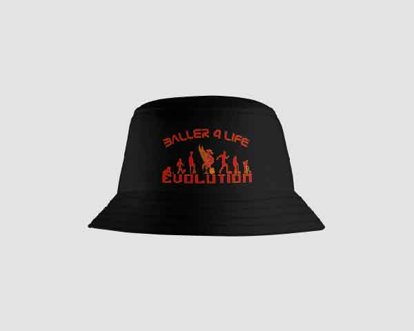 Black Bucket Hat Front B4L Liverpool