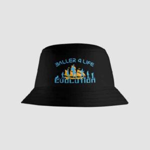 Black Bucket Hat Front B4L Man City