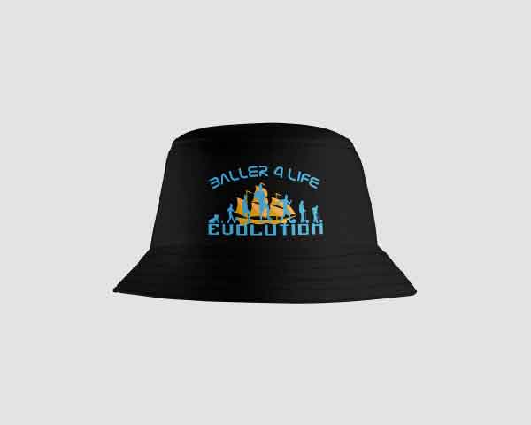 Black Bucket Hat Front B4L Man City