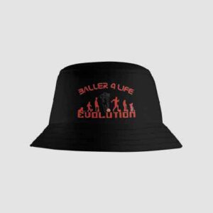 Black Bucket Hat Front B4L Man Utd