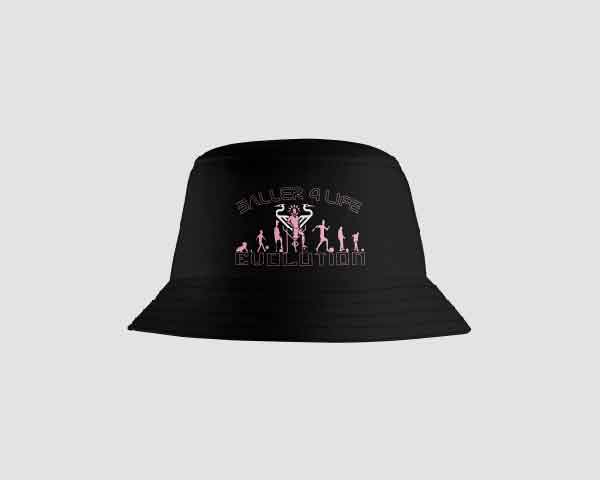 Black Bucket Hat Front B4L Miami