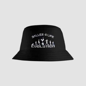 Black Bucket Hat Front B4L Spurs