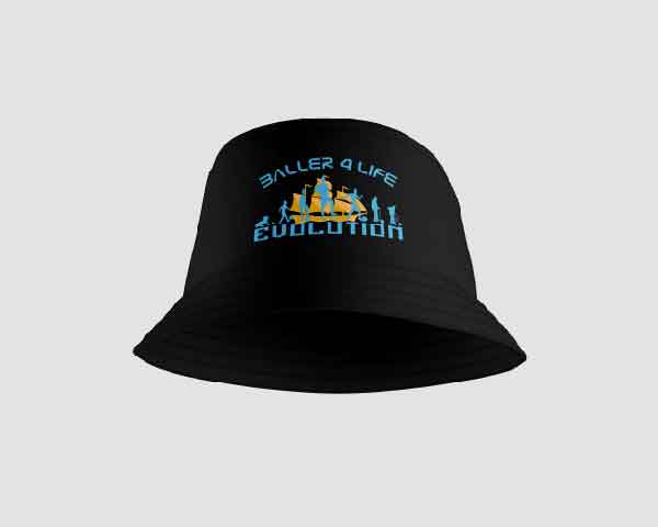 Black Bucket Hat Inside B4L Man City