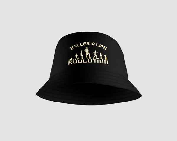 Black Bucket Hat Inside B4L Real Madrid