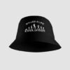 Black Bucket Hat Inside B4L White