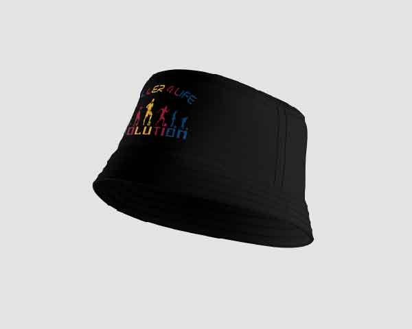 Black Bucket Hat Left B4L Barcelona