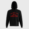 Black Hoodie Front B4L Red