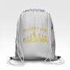 Gym Sack Grey B4L Gold