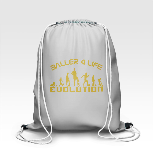 Gym Sack Grey B4L Gold