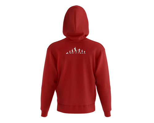 Mens Red Hoodie Baller4Life White Back